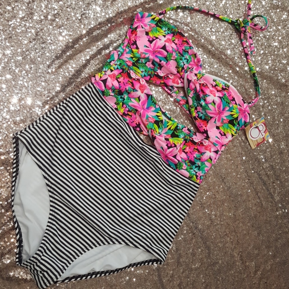 One piece floral largo swimwear
